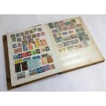 A small collection of world stamps in an album