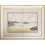 Martin A Buckmaster, watercolour of a seashore, signed and dated 1893, 30x45cm; together with a