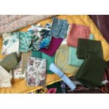 A mixed lot of vintage fabric samples