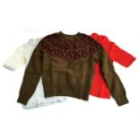 A Toast wool jumper, size S; together with two knitted short sleeved tops (3)