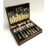 A fitted canteen of plated flatware, by G & Holmes Sheffield