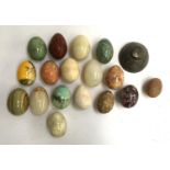 A mixed lot of mineral eggs (15) etc