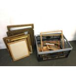 A quantity of giltwood and other picture and photo frames, various sizes