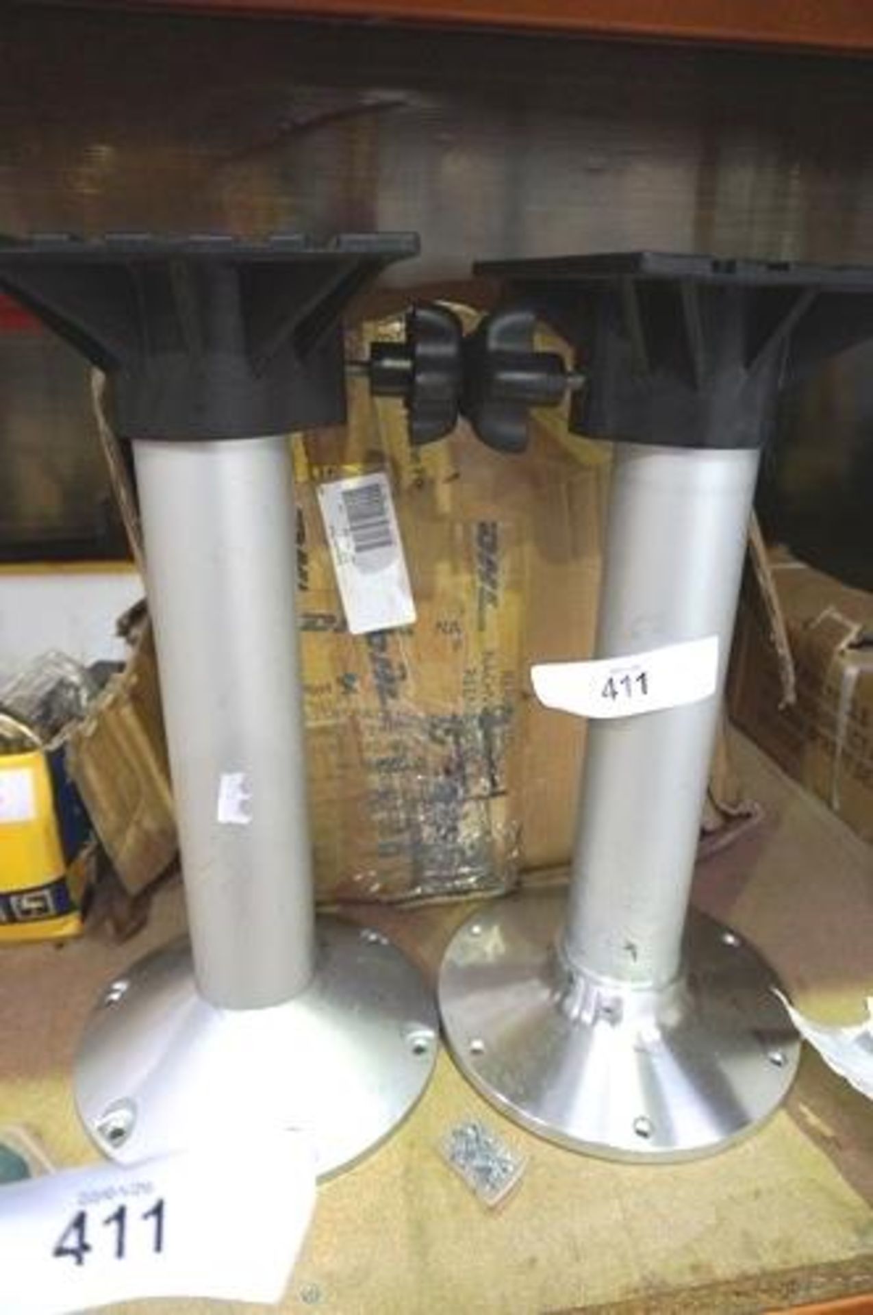 2 x aluminium 18" fixed height boat seat pedestals - Second-hand (GS13)