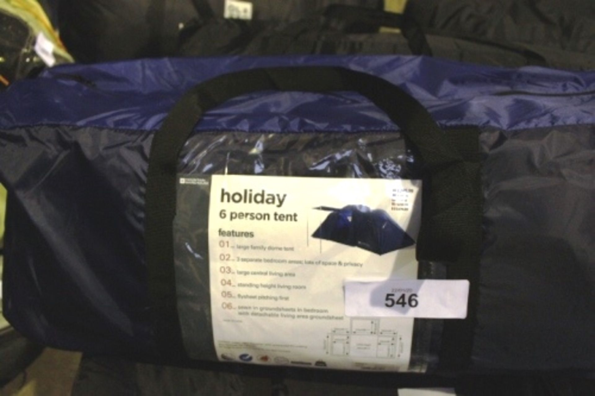 1 x Mountain Warehouse Holiday 6 6-person tent - New (ES10)