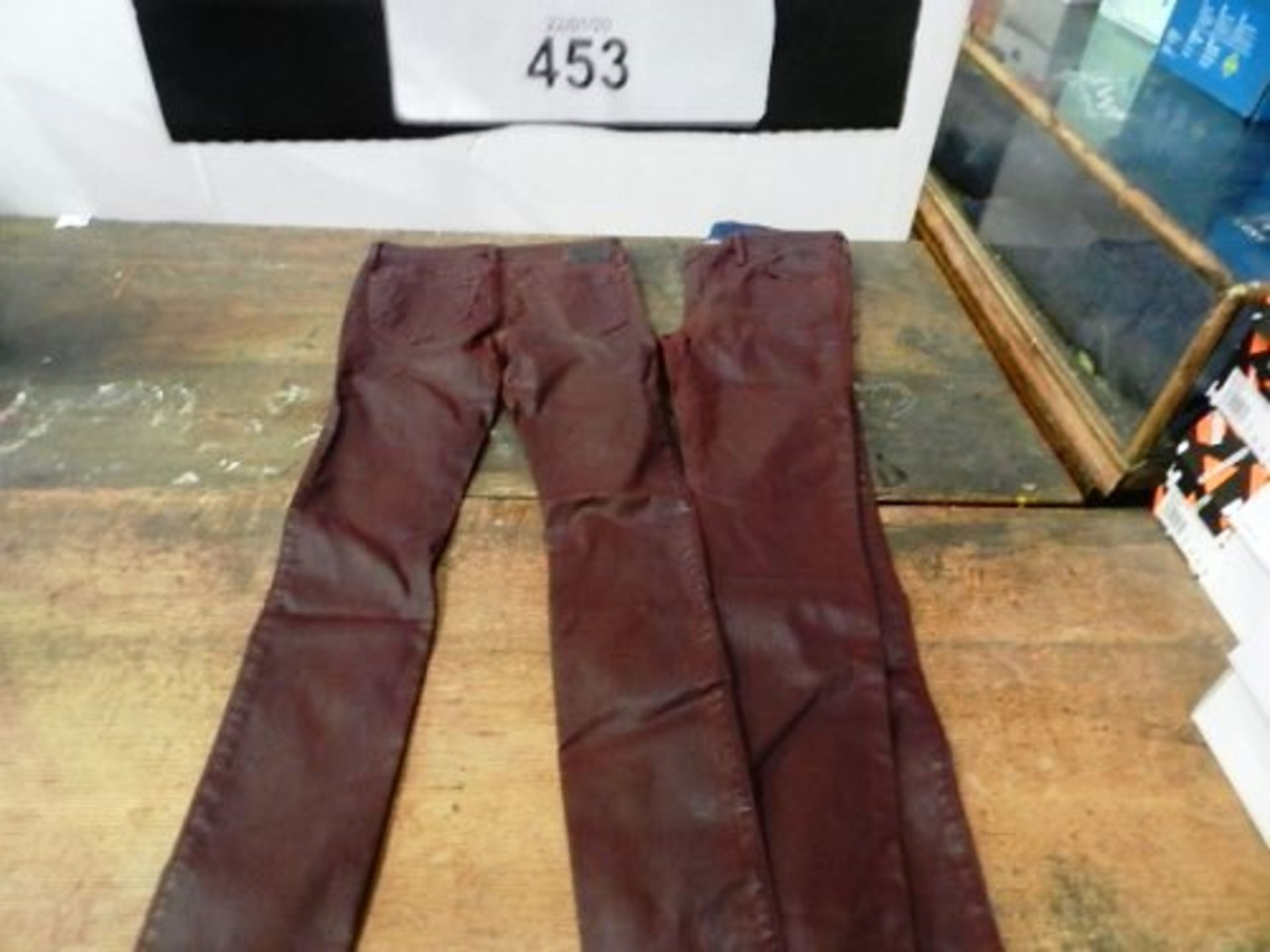 2 x Diesel Skinzee leather effect ladies trousers, size W27 x L30 and W30 x L30, RRP £190.00 -