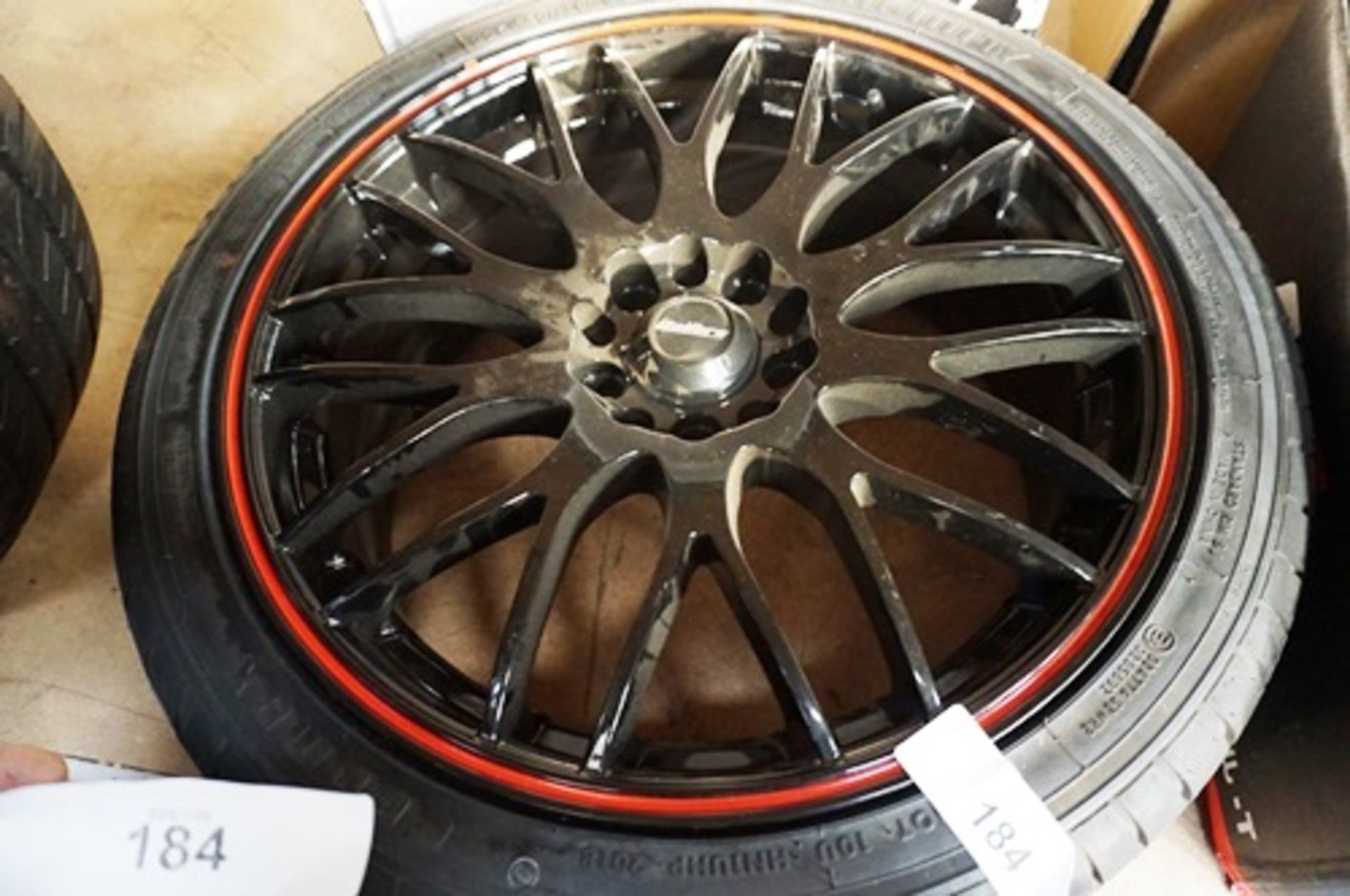 1 x Calibre alloy wheel, 18" fitted with 225/40R18 tyre P.C.D 100/112, 10 holes - New (GS3)