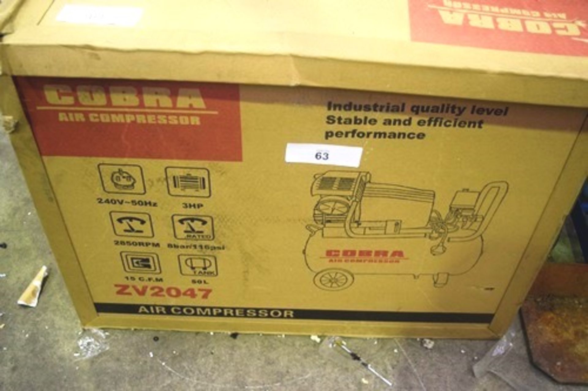 Cobra portable air compressor, model ZV2047 (GS24) - Image 2 of 2