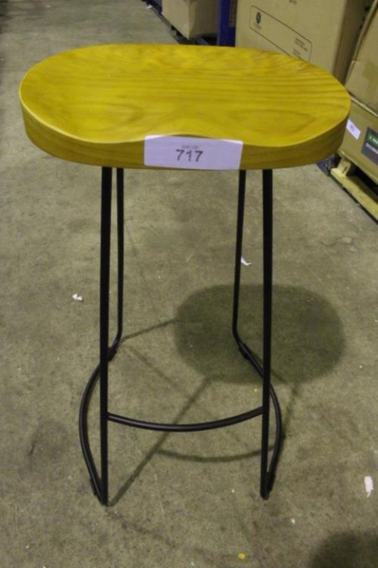 1 x wooden and metal bar stool - New (GSF19)