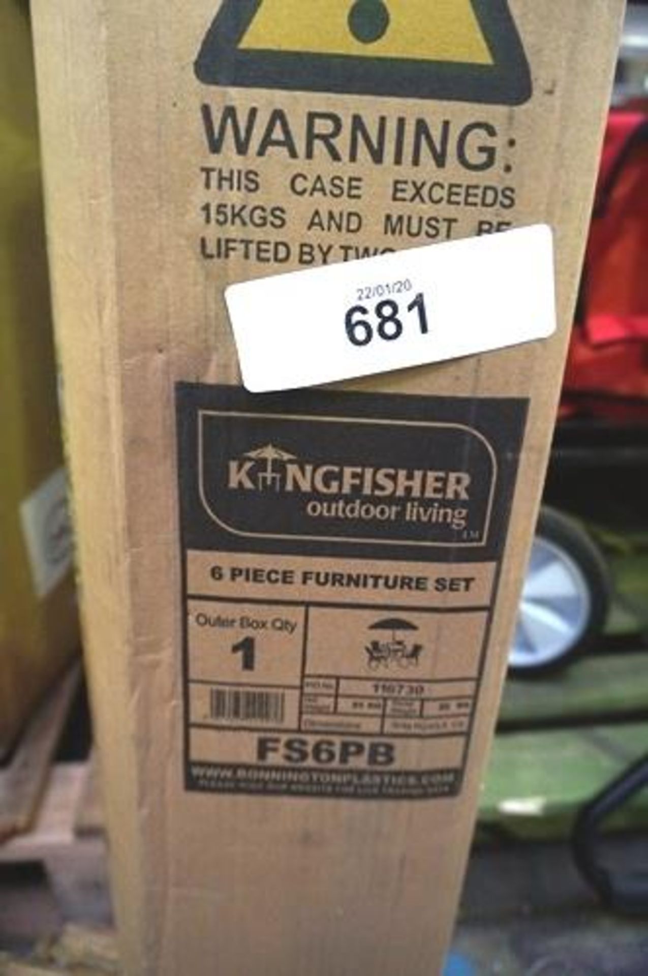 1 x Kingfisher 6 piece garden furniture set, model FS6PB - New (GSF7)