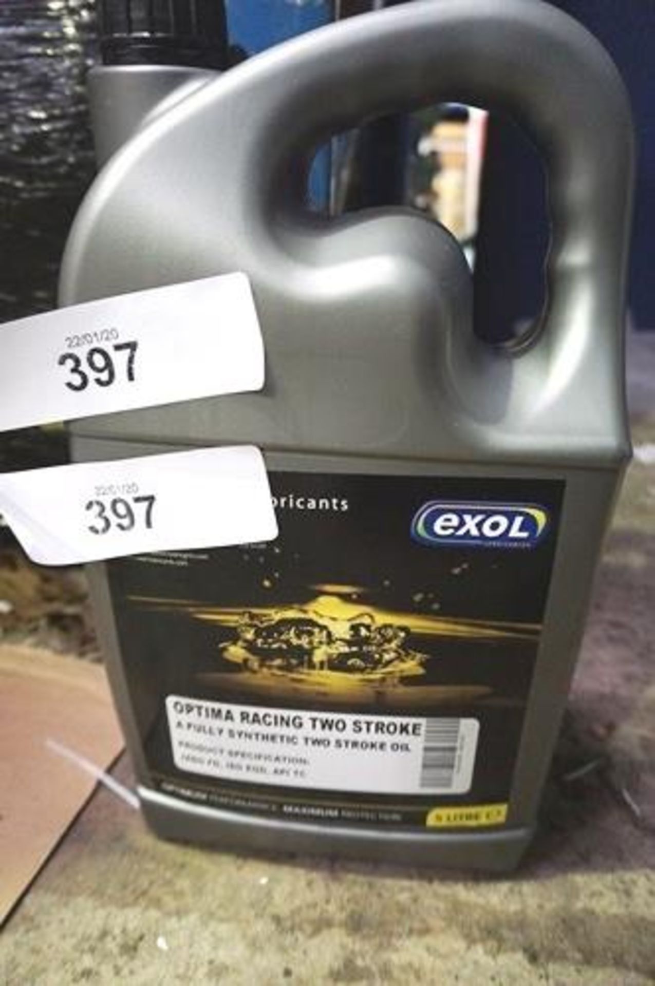 1 x 5ltr bottle of Exol Optima Racing 2-stroke synthetic engine oil - Sealed new (GS11)