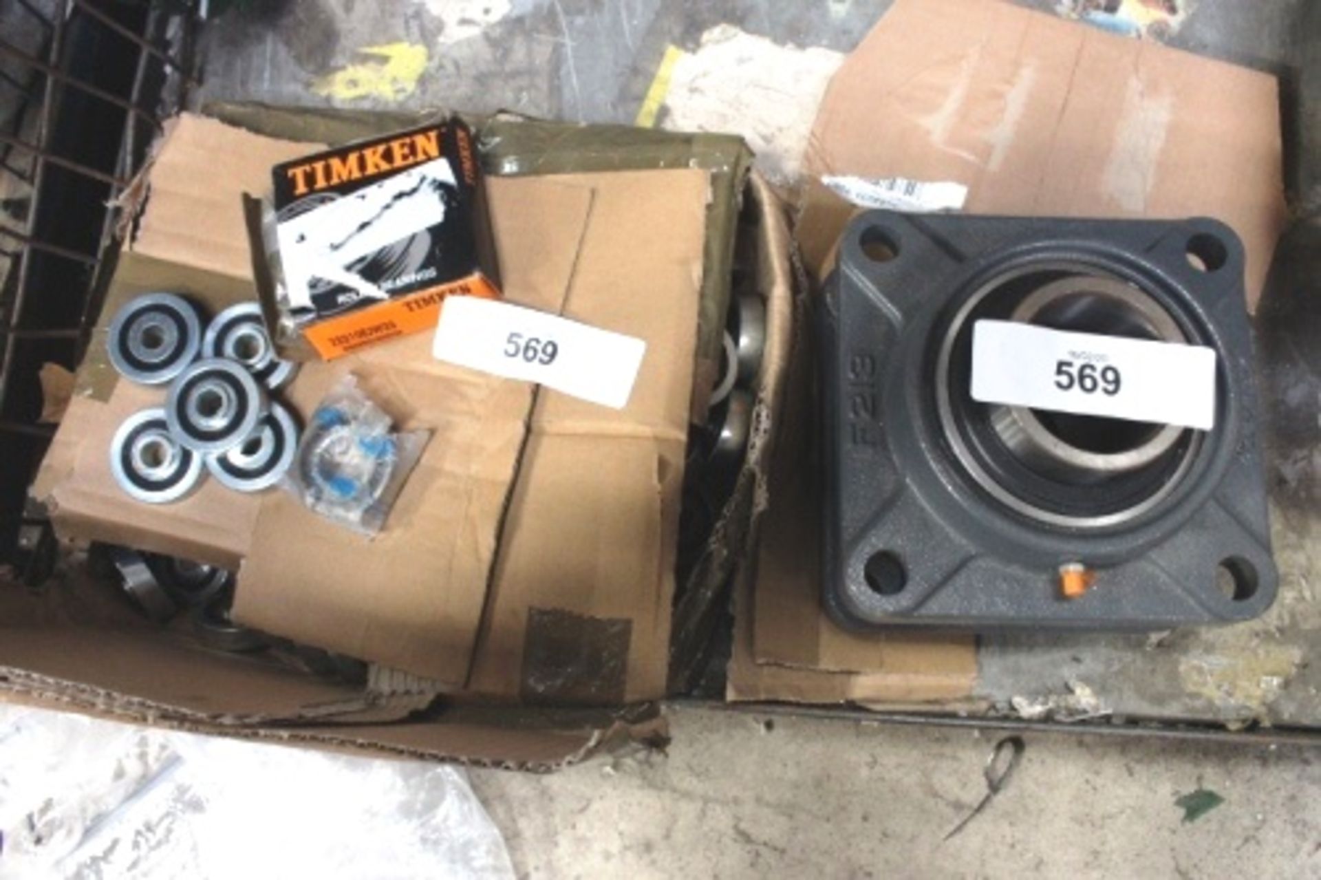 2 x MSB housed bearings, code F213 80mm dia approx and 25mm approx width, 1 x Timken roller bearing,