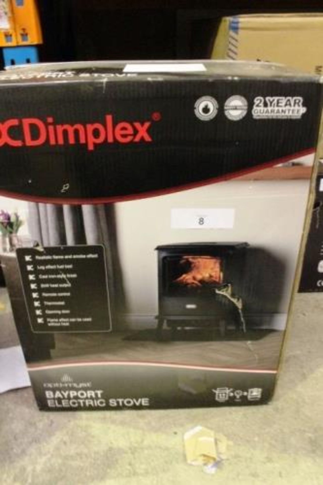 A Dimplex Opti-Myst Bay Port electric stove style fireplace, Ref: 24517D3F - Sealed new in box (