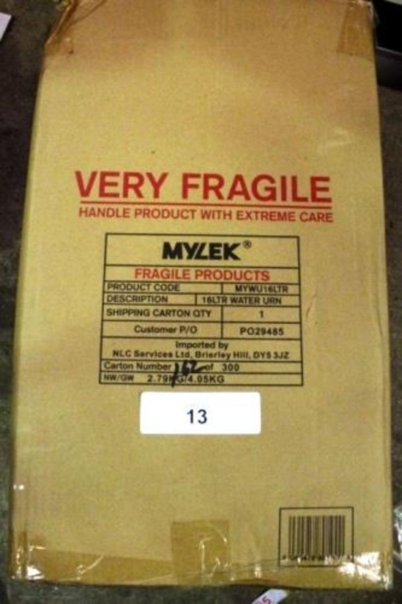 A Mylek 16ltr water heater, model MYWU 16 LRT - Sealed new in box (esb1)