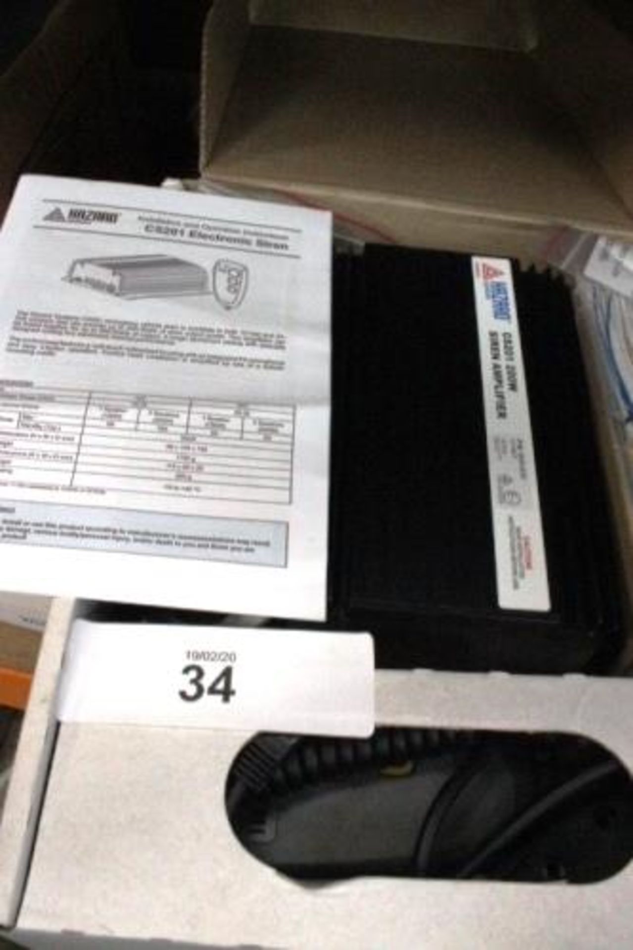 1 x ESG Hazard CS201 Series siren amplifier, P.N. 809-015 - New in box (esb2)