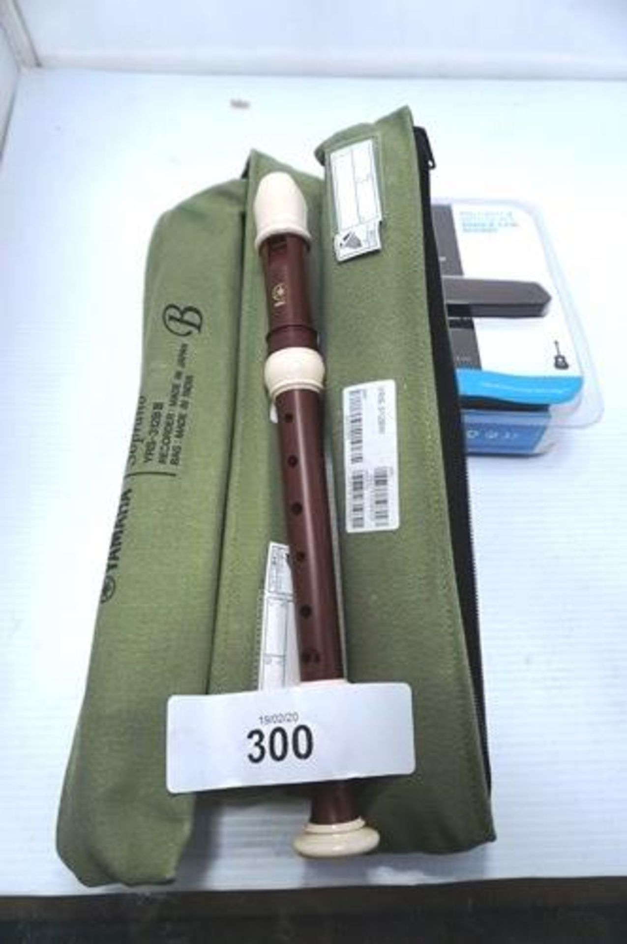 3 x Yamaha soprano recorders, together with an ID acoustic guitar pickup, electric guitar neck,