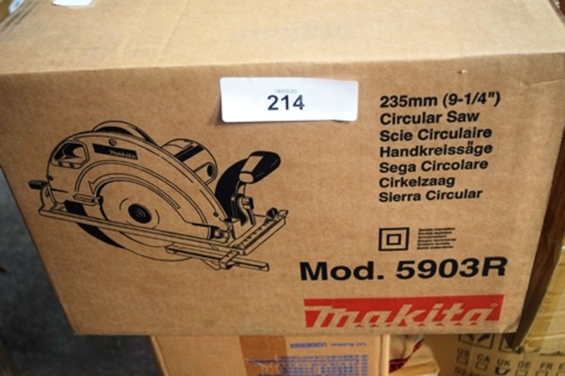 Makita electric circular saw, model 5903R, 110V - New in box (GS22)