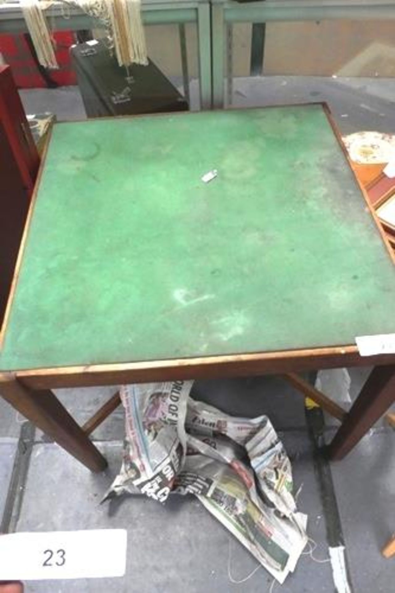 A 1950's 29" square card table - Second-hand (Cfloor)