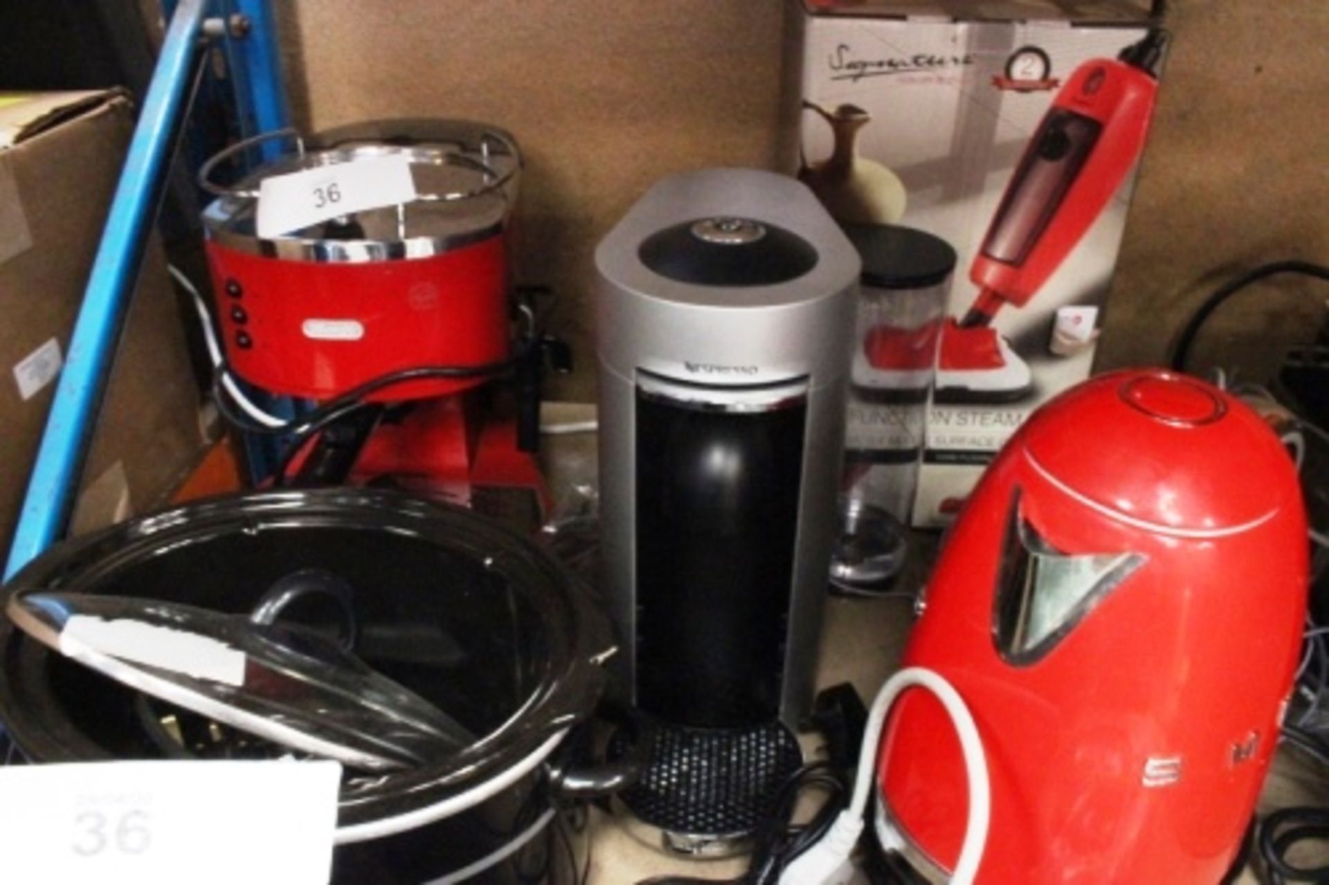 An assortment of kitchen appliances including Delonghi and Magimix coffee machines, Smeg toaster, - Image 2 of 2