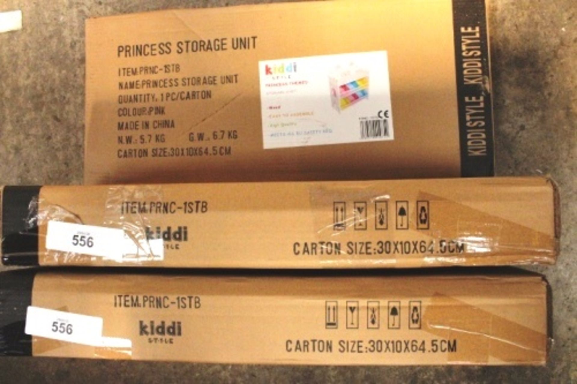 3 x Kiddi Style princess themed storage units - Sealed new in box (GS20)