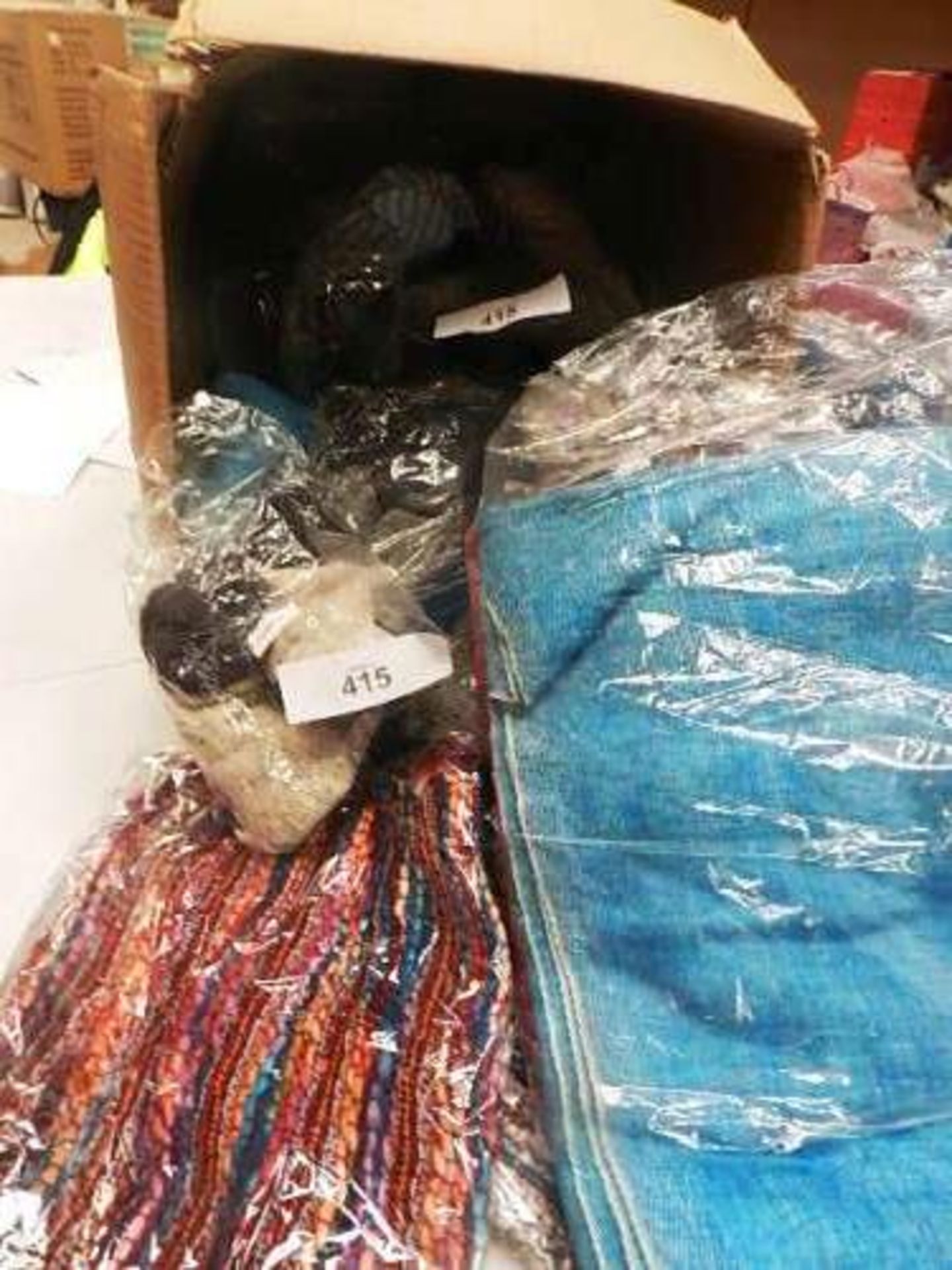 A box of Cool Trade Winds shawls, slippers, all ethically sourced (ES15C)