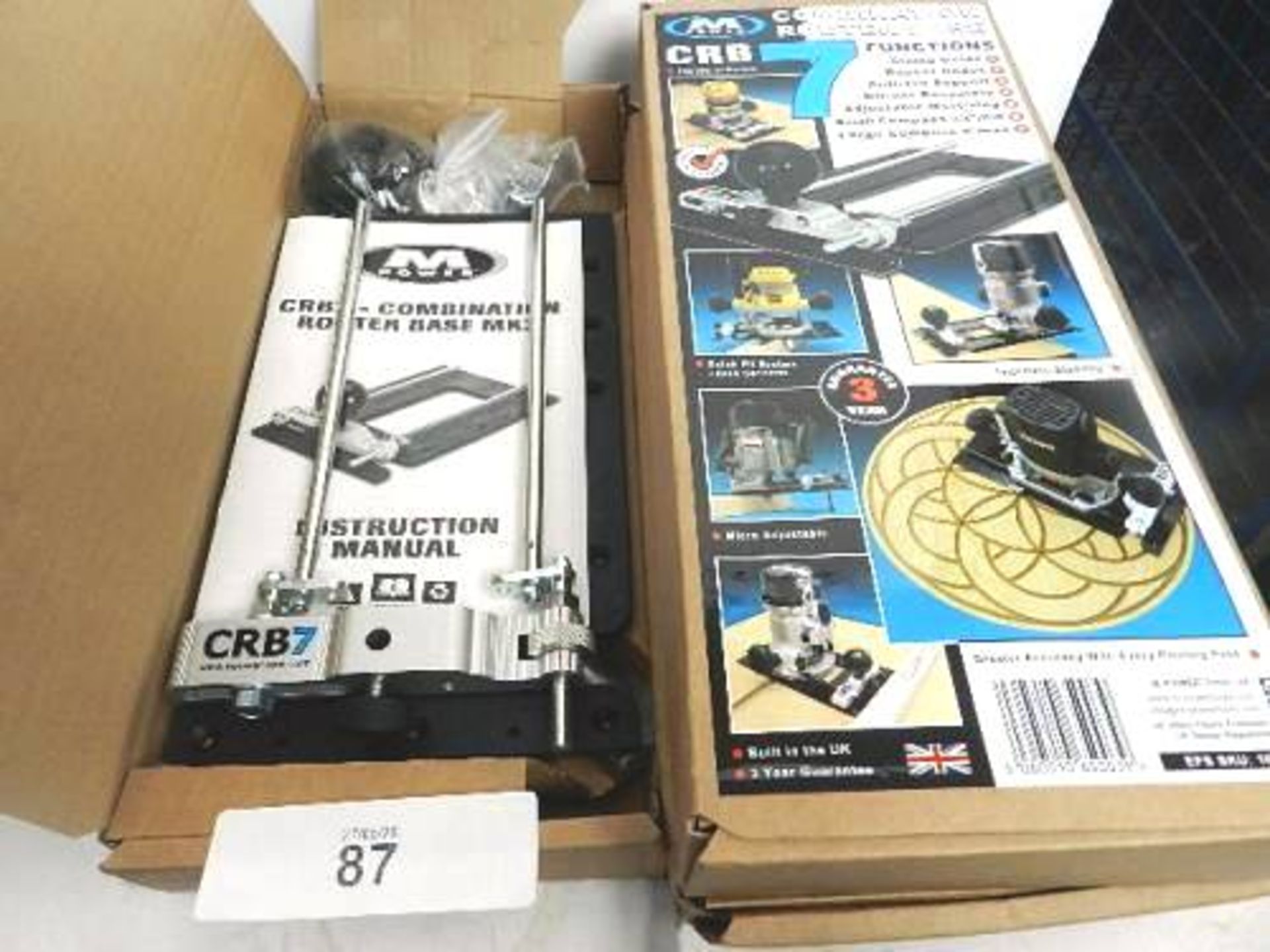 3 x M-Power CRB7 combination router bases - Sealed new (TC6)