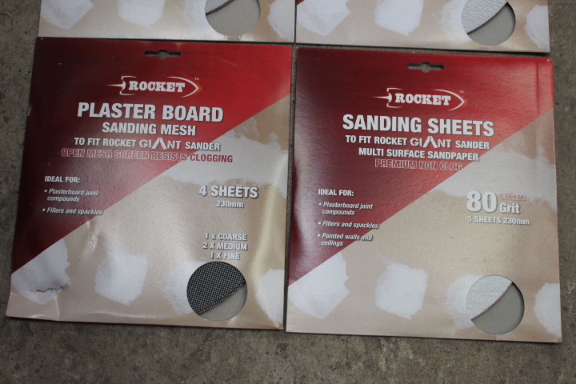 Rocket mesh sanding sheets comprising 36 x packs x 5 sheets 230mm 240 grit, 75 x packs x 5 230mm 120 - Image 2 of 3