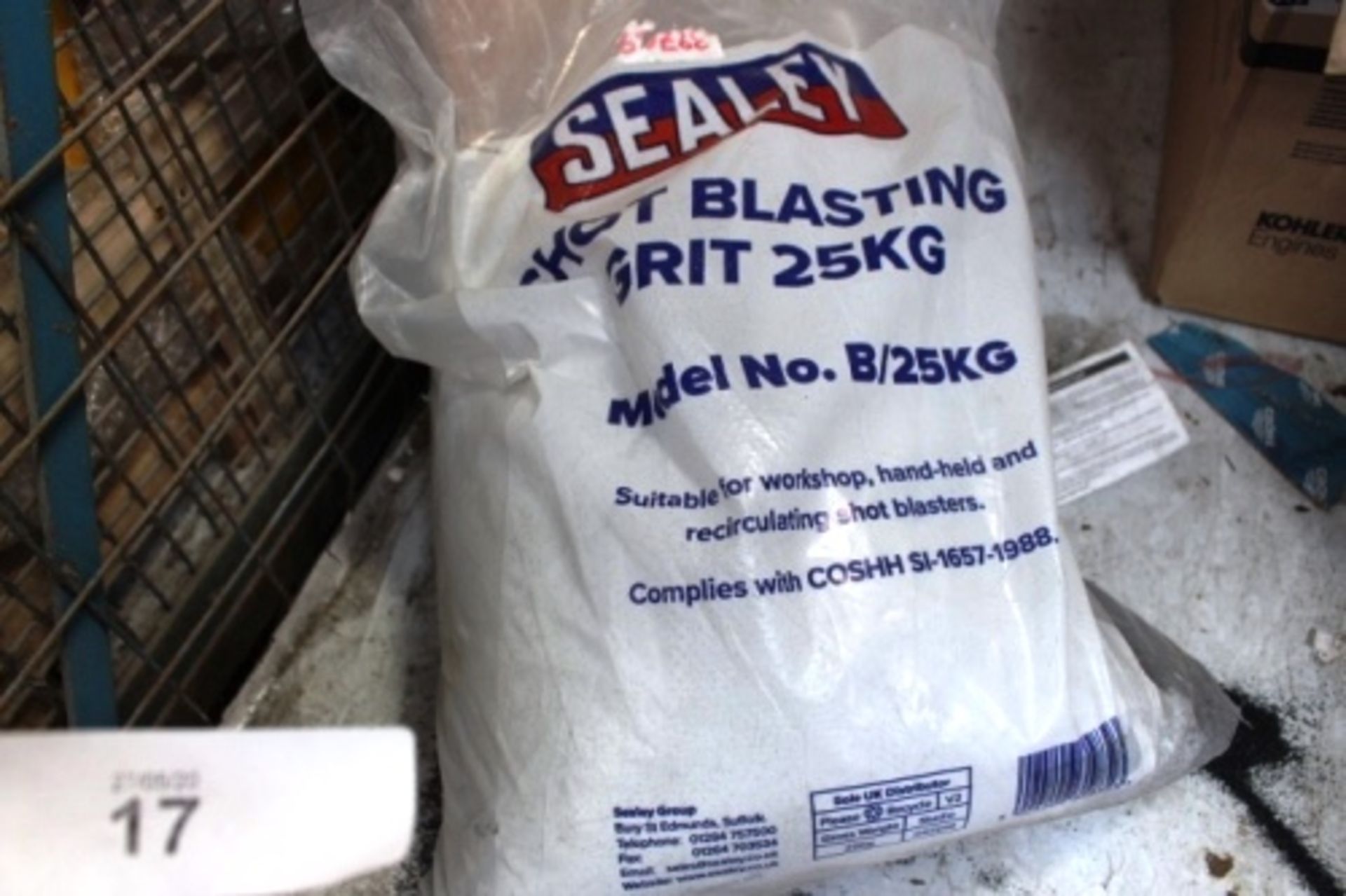 1 x 25kg bag of B/25kg shot blasting grit - Sealed new (TC2)