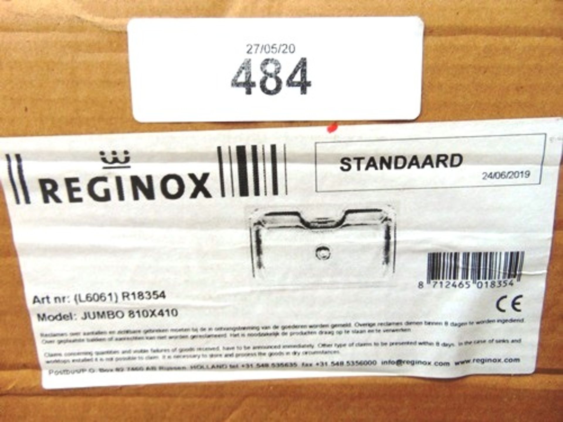 Reginox RGNXSNK011 large single bowl, model Jumbo 810mm x 410mm, without drainer - New (GS34B) - Image 3 of 4