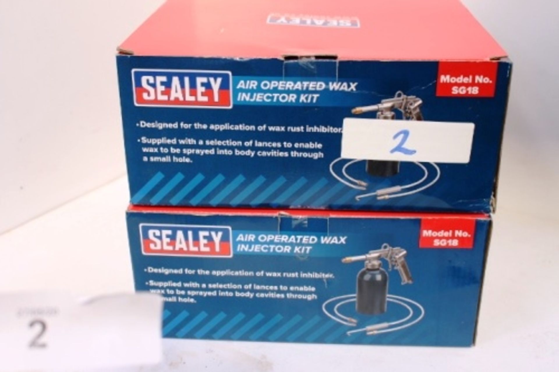 2 x Sealey air operated wax injector kits, model SG18, RRP £80.00 each - New (TC1)