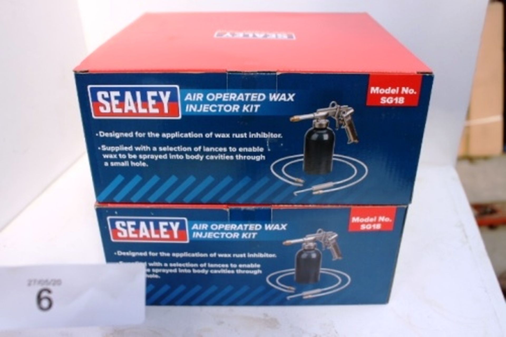 2 x Sealey air operated wax injector kits, model SG18, RRP £80.00 each - New (TC1)