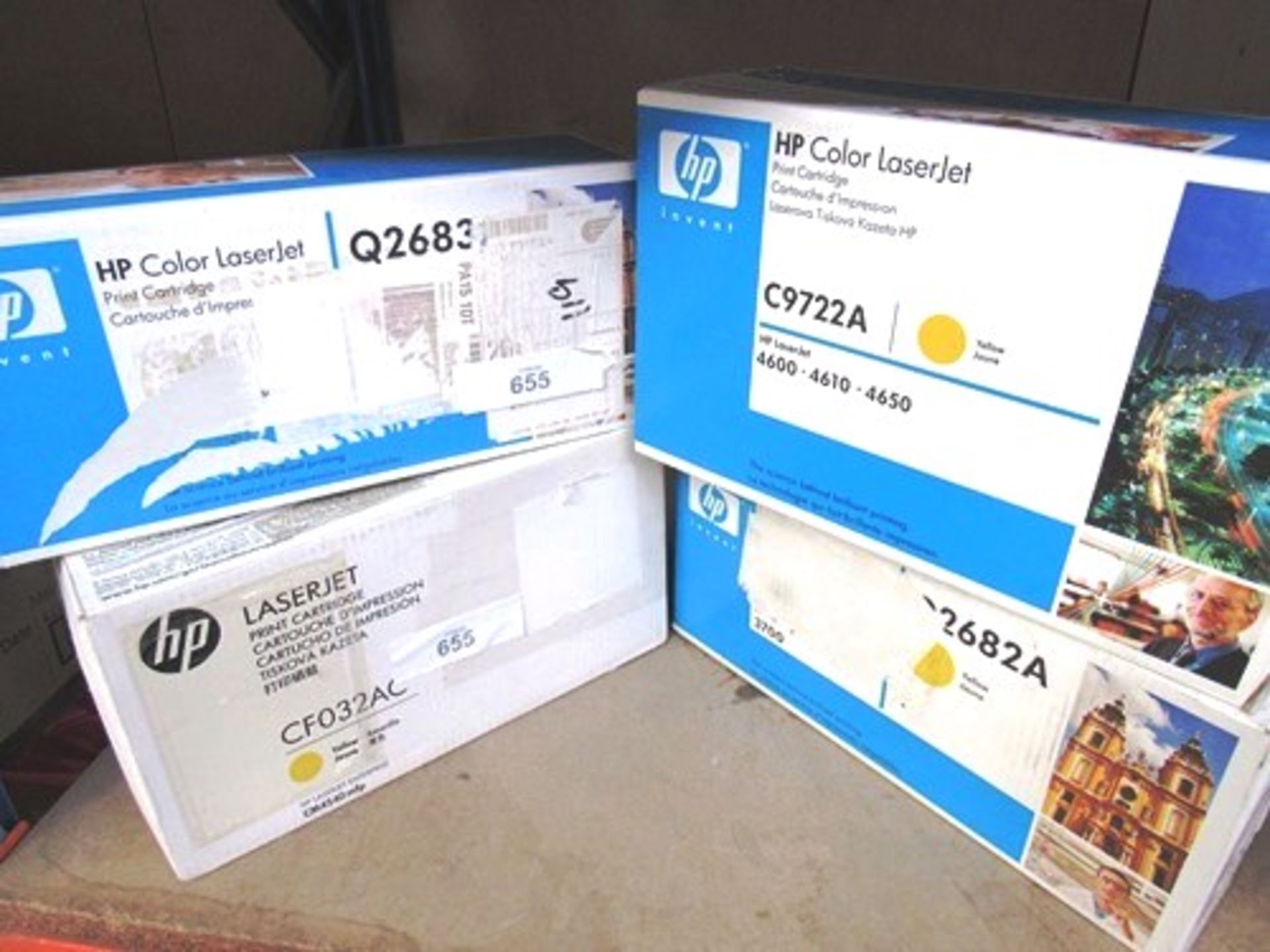 4 x assorted HP toner cartridges comprising 1 x C9722A yellow, 1 x Q2682A yellow, 1 x Q2683 - Image 2 of 2