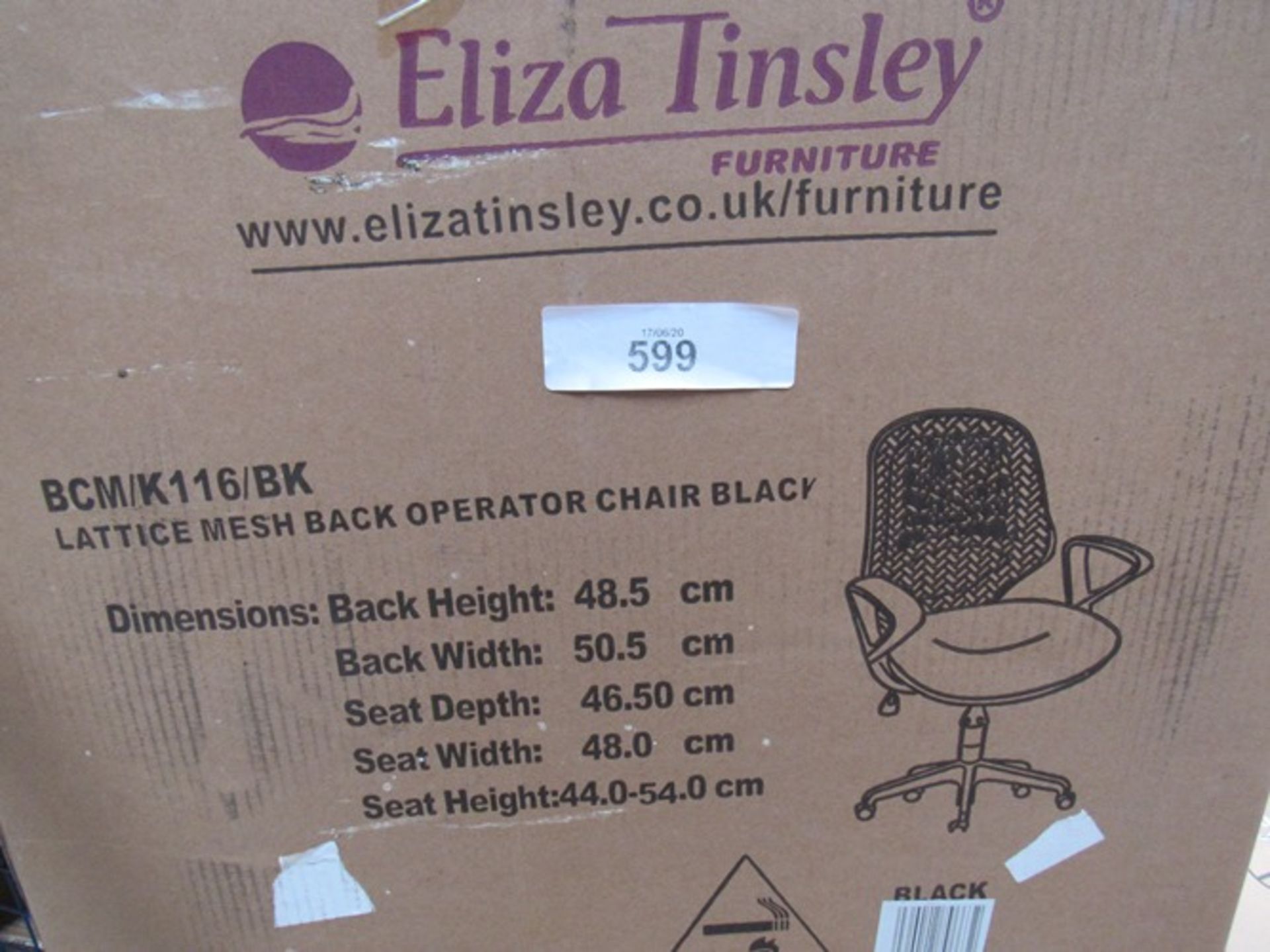4 x Eliza Tinsley computer armchairs including 2 x executive mesh chairs with breathable mesh back - Image 3 of 5