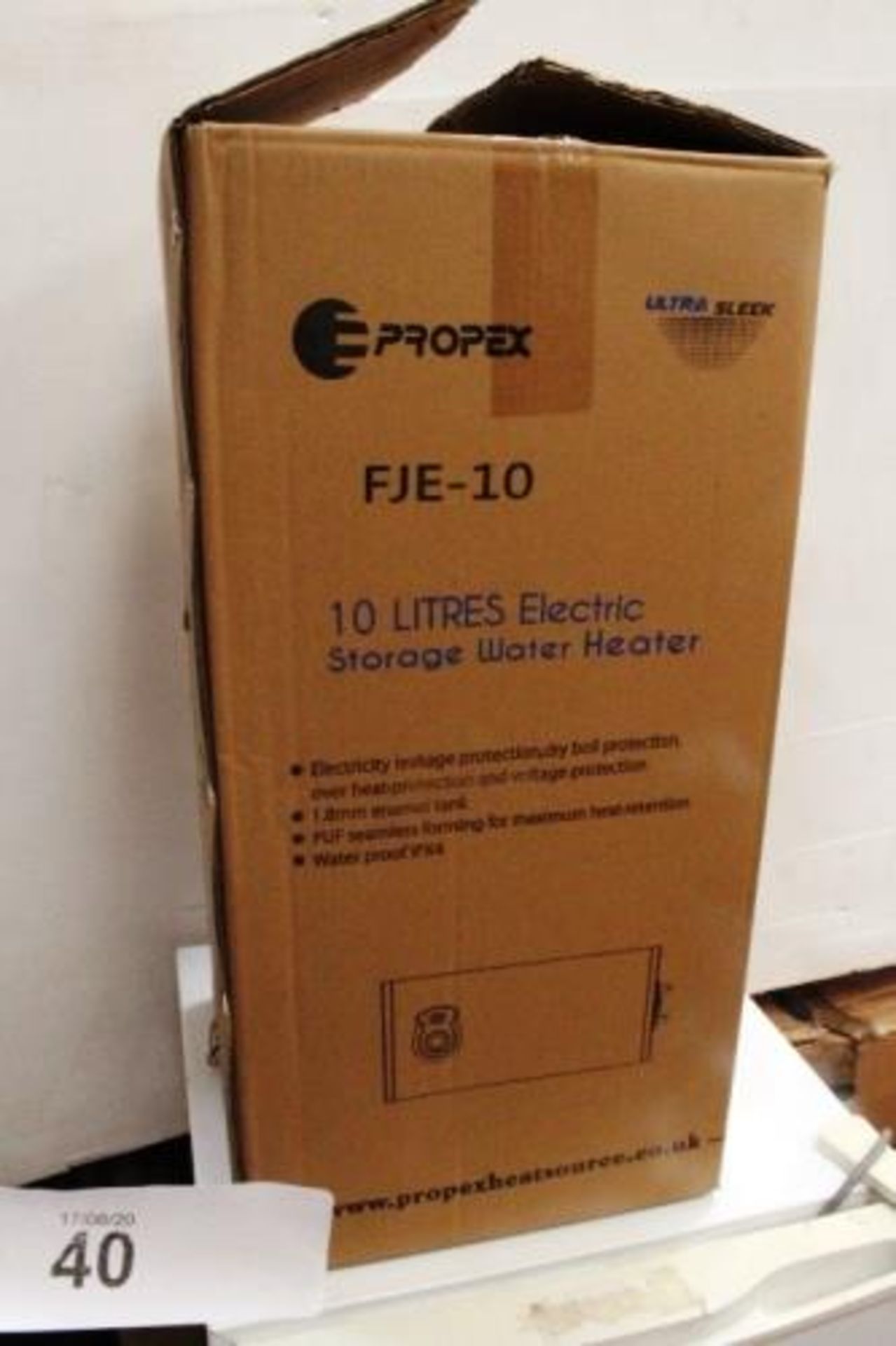 Propec 10ltr electric storage water heater, model FJE10 - New (ES16)