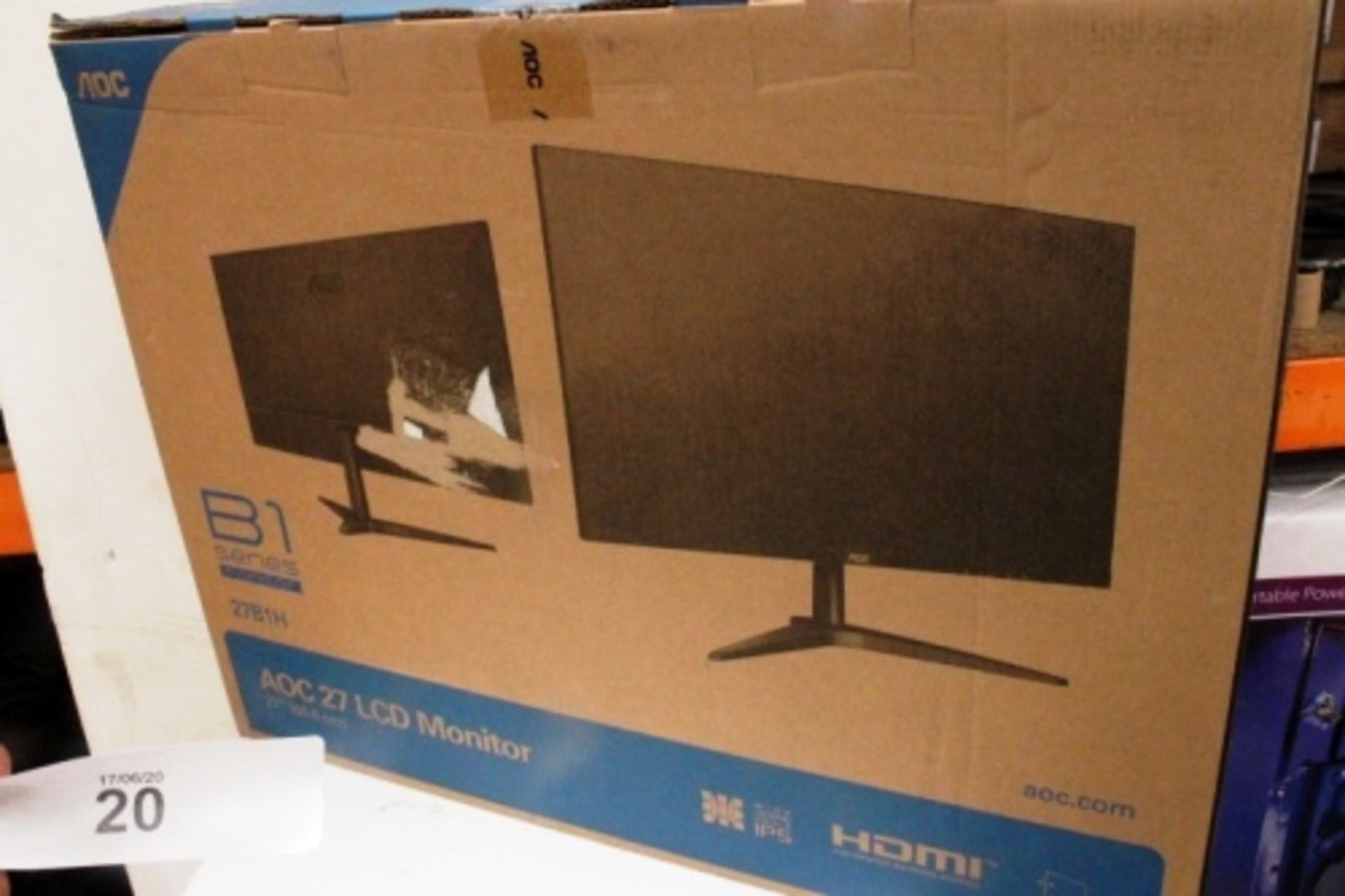 AOC 27" LCD monitor, model 27BIH - New (ES18)