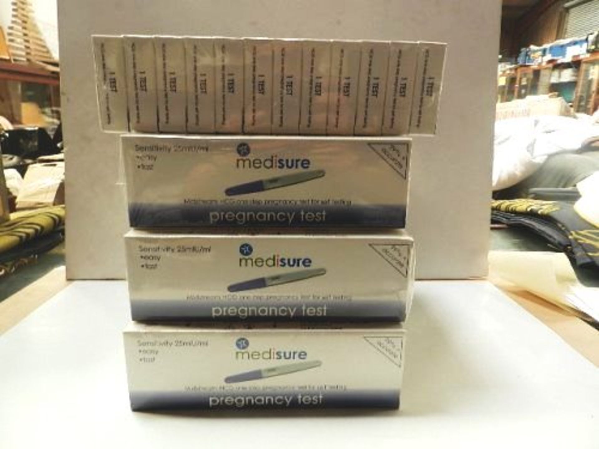 48 x Medisure Midstream HCG pregnancy tests, sensitivity 25mlu/ml, expires 09/06/2021 - Sealed new