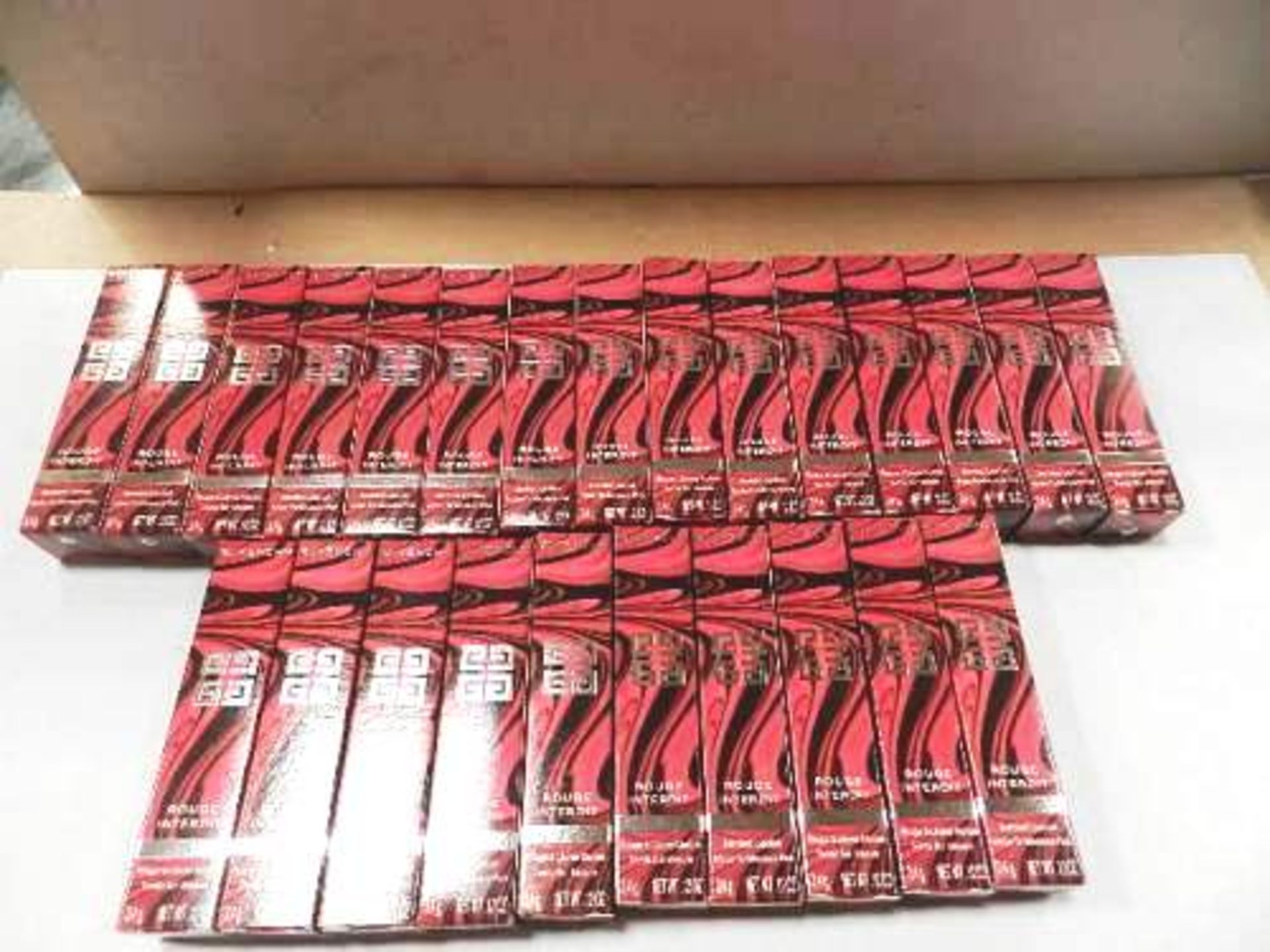 25 x Givenchy Rouge Interdit marbled lipsticks - New (C14A)