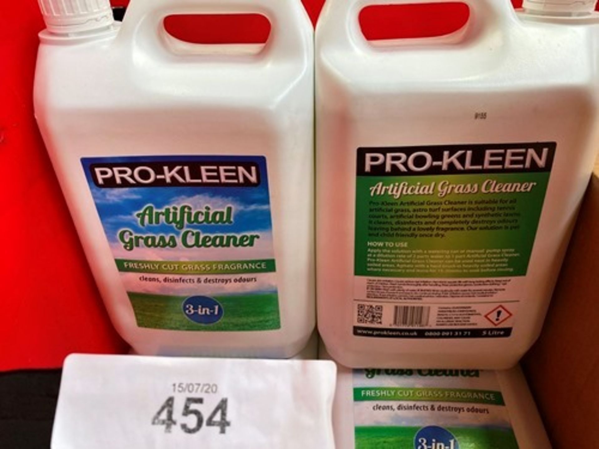 24 x 5ltr bottles Pro-Kleen artificial grass cleaner - New (GSF1) - Image 2 of 2