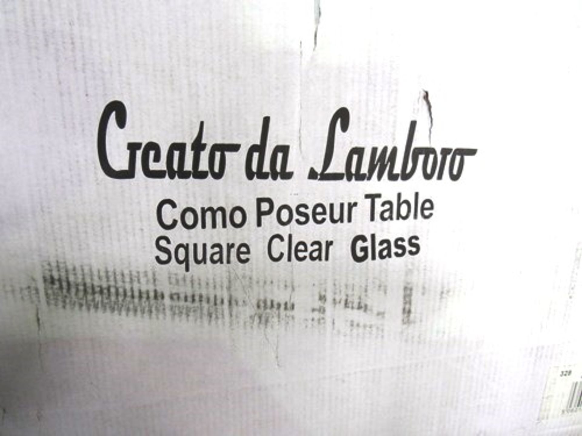 2 x Creato da Lamboro Carcaso black bar stools together with 1 x Creato da Lamboro clear glass table - Image 3 of 3