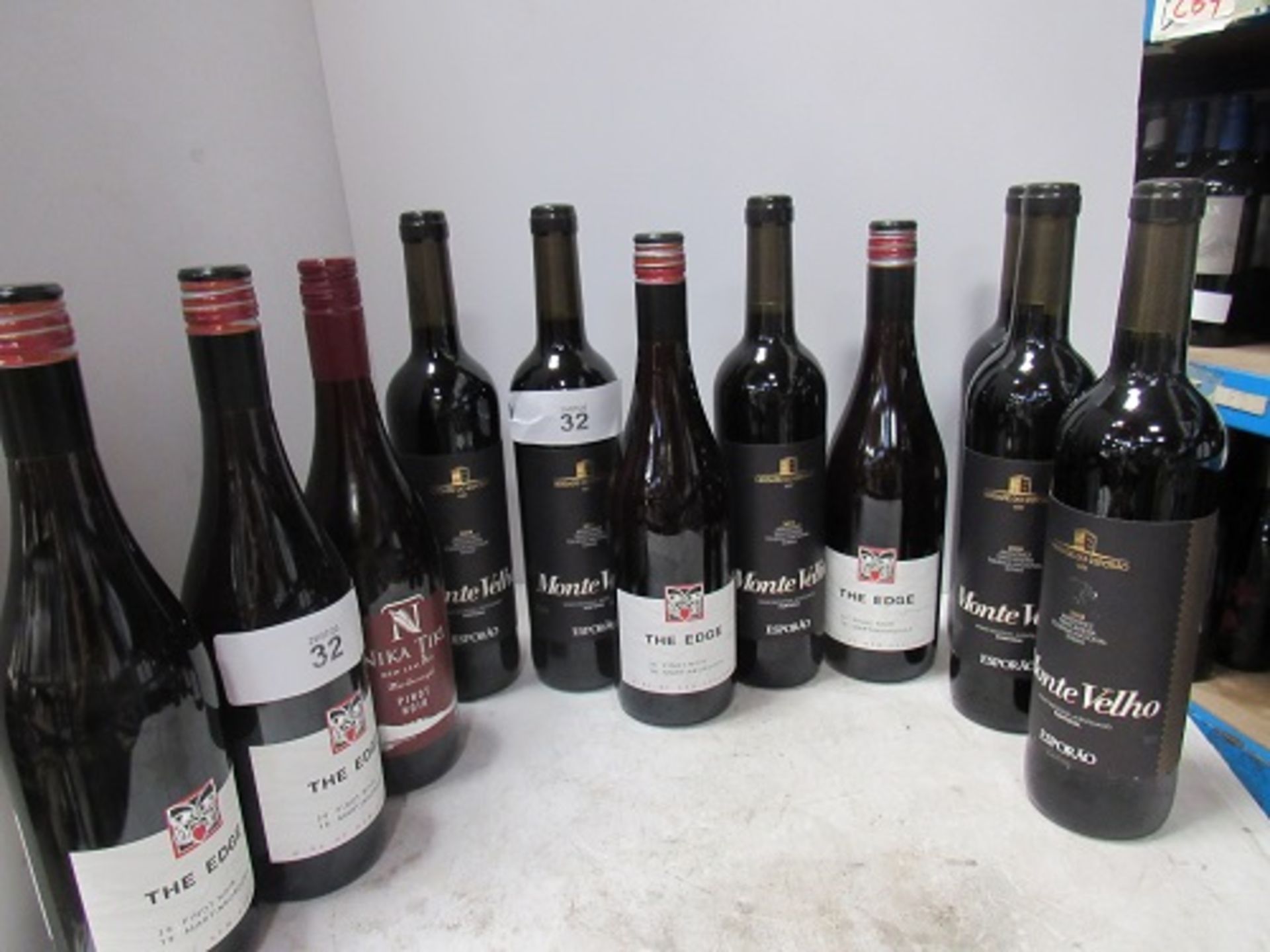 11 x assorted bottles including 4 x 750ml bottles of The Edge New Zealand Pinot Noir 2018 and 6 x