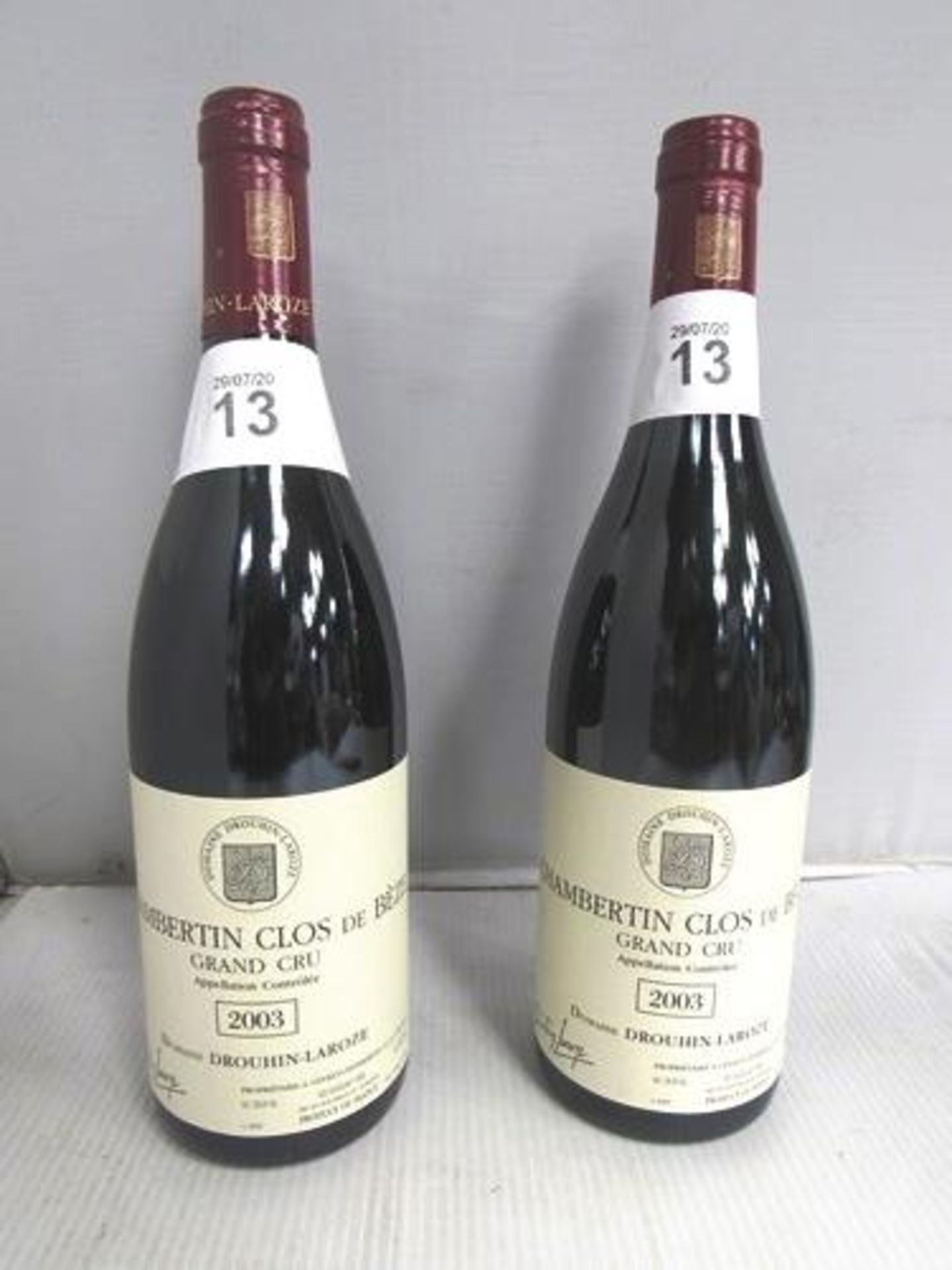 2 x Chambertin Clos de Beze Grand Cru 2003 Dom Drouhin-Laroze (2) (GS9)