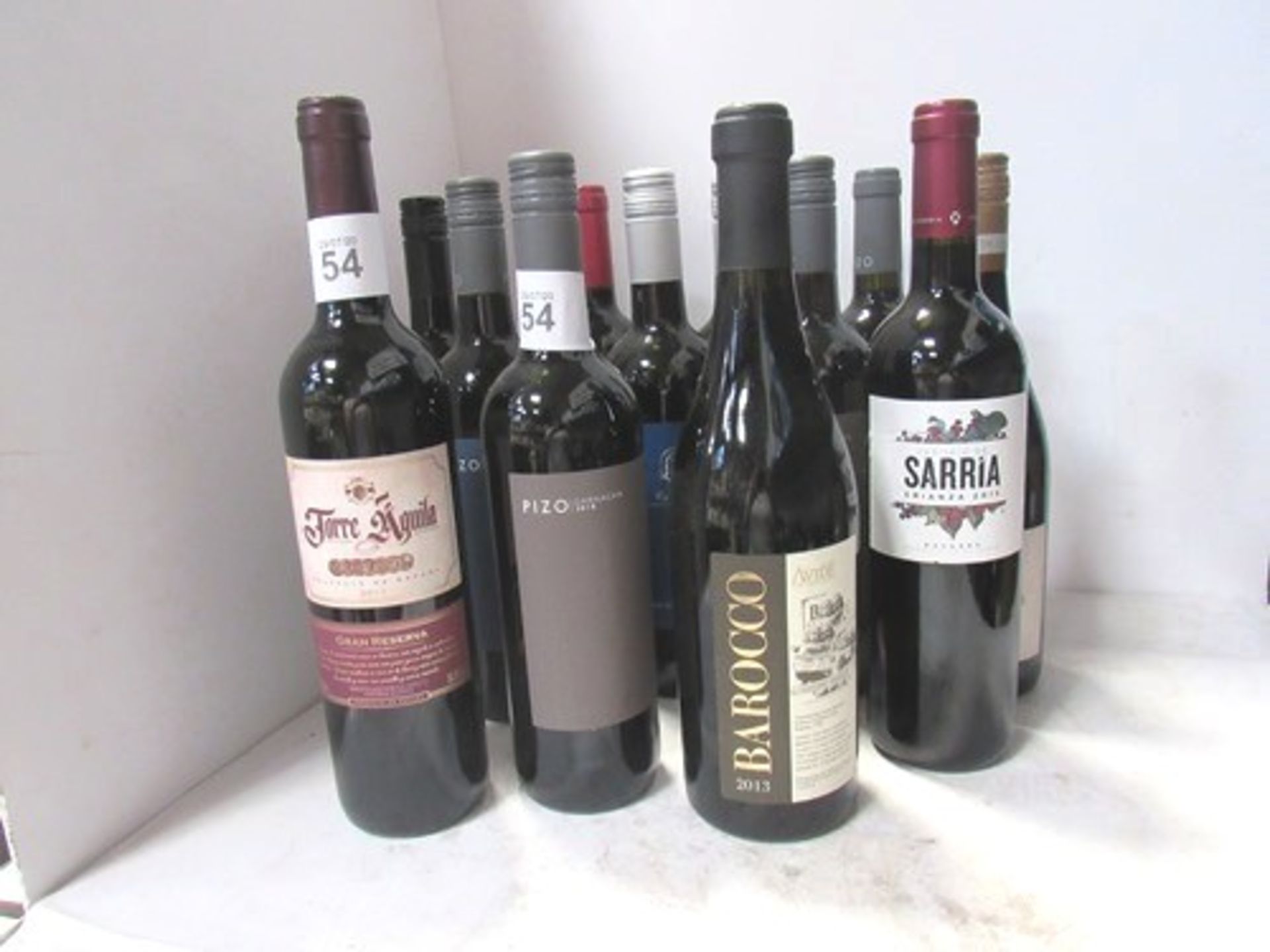 12 x assorted bottles of Spanish wine including 1 x 750ml bottle of Torre Aquila Gran Reserva