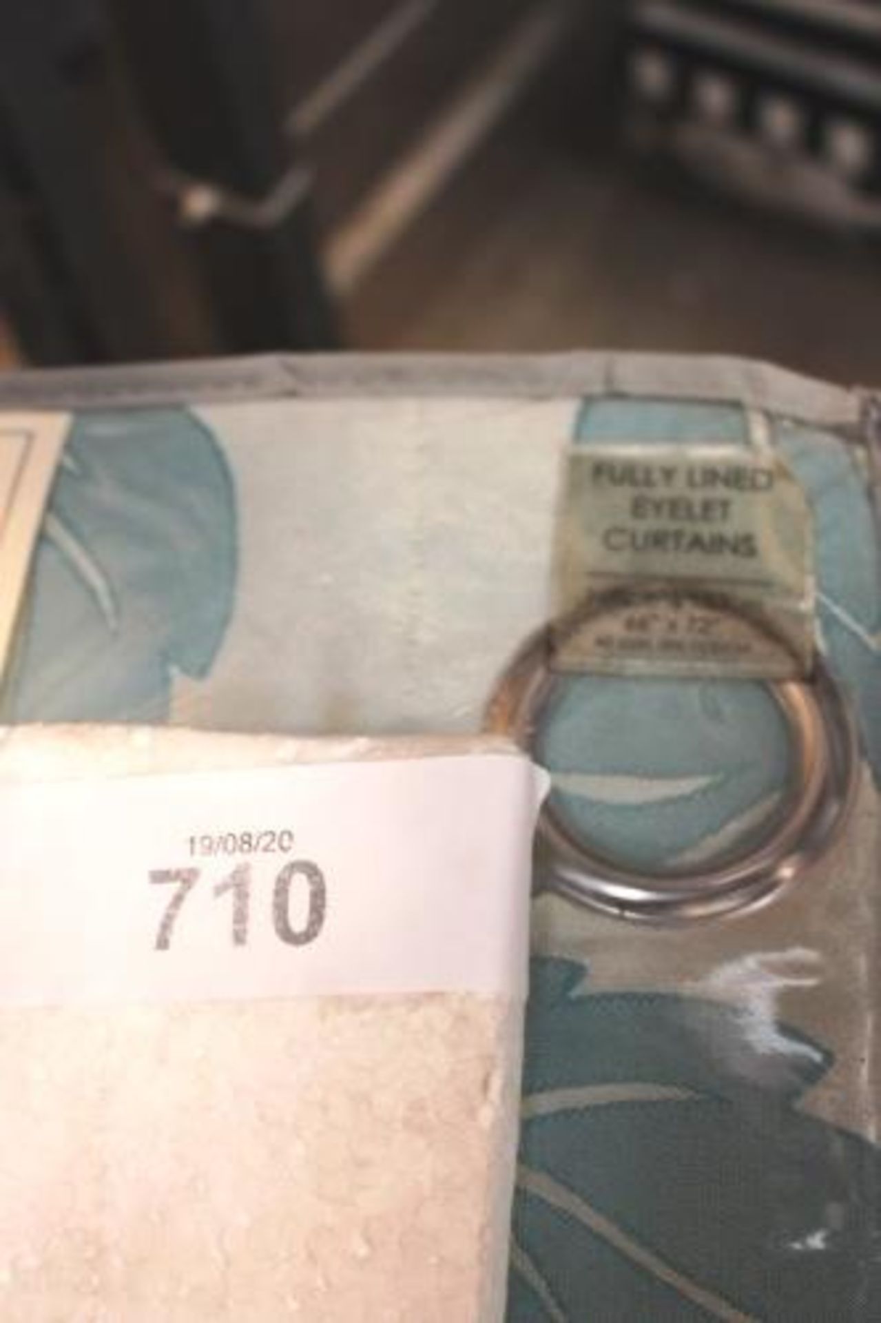 4 x pairs of Jeff Banks Home teal fully lined eyelet curtains, size 168 x 183cm - New in pack, - Image 3 of 3
