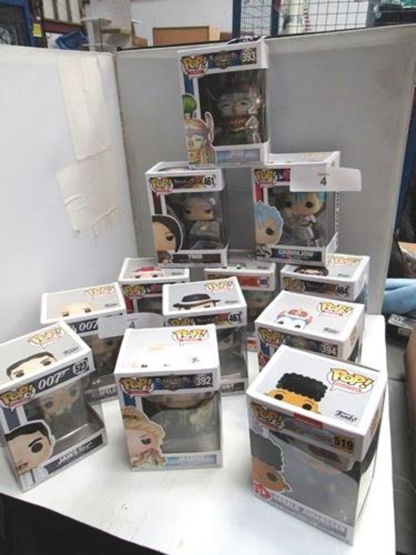 12 x Funko Pop figures, assortment of characters from 007, movies, TV and animation - New (C7D)