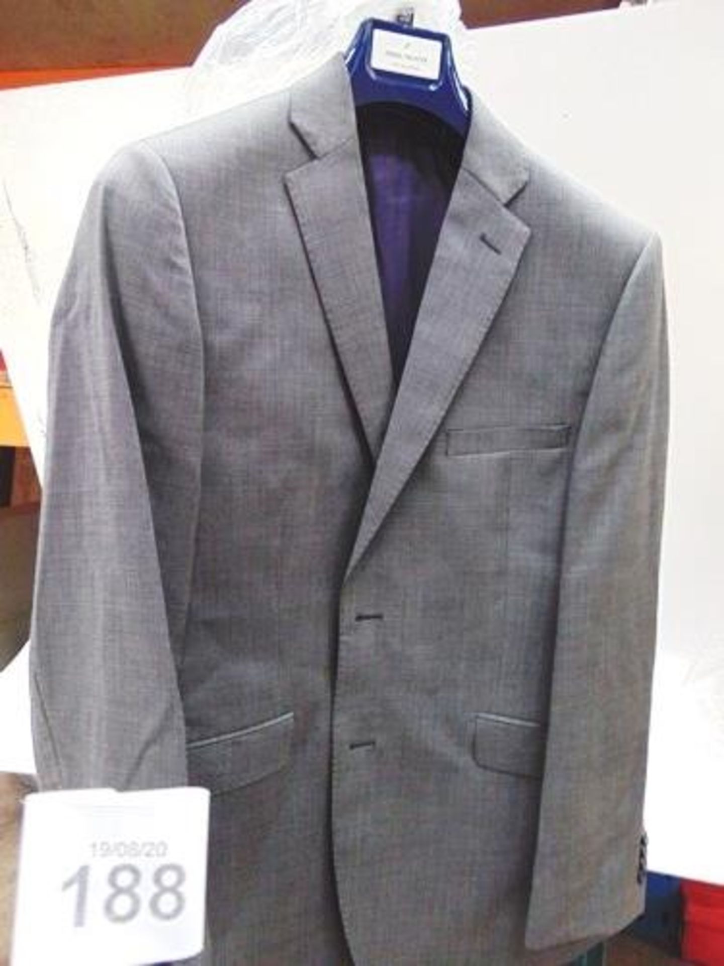 5 x Daniel Hechter travel suits, grey birdseye colour, 2 x size 40S, 1 x size 40R, 1 x size 40L