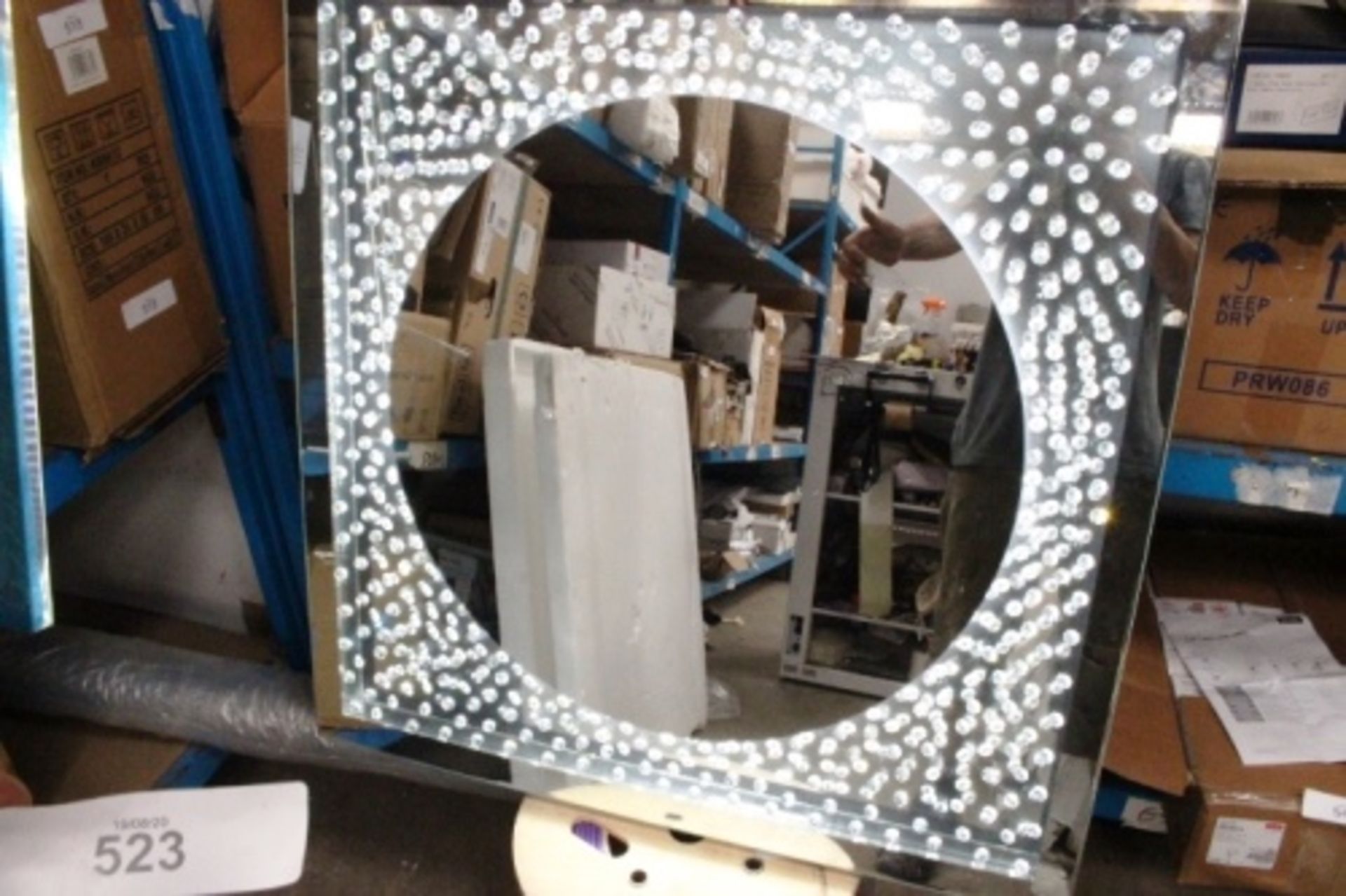 Crystal rectangular LED mirror, 900mm square approximately - New (GS33) - Image 2 of 3
