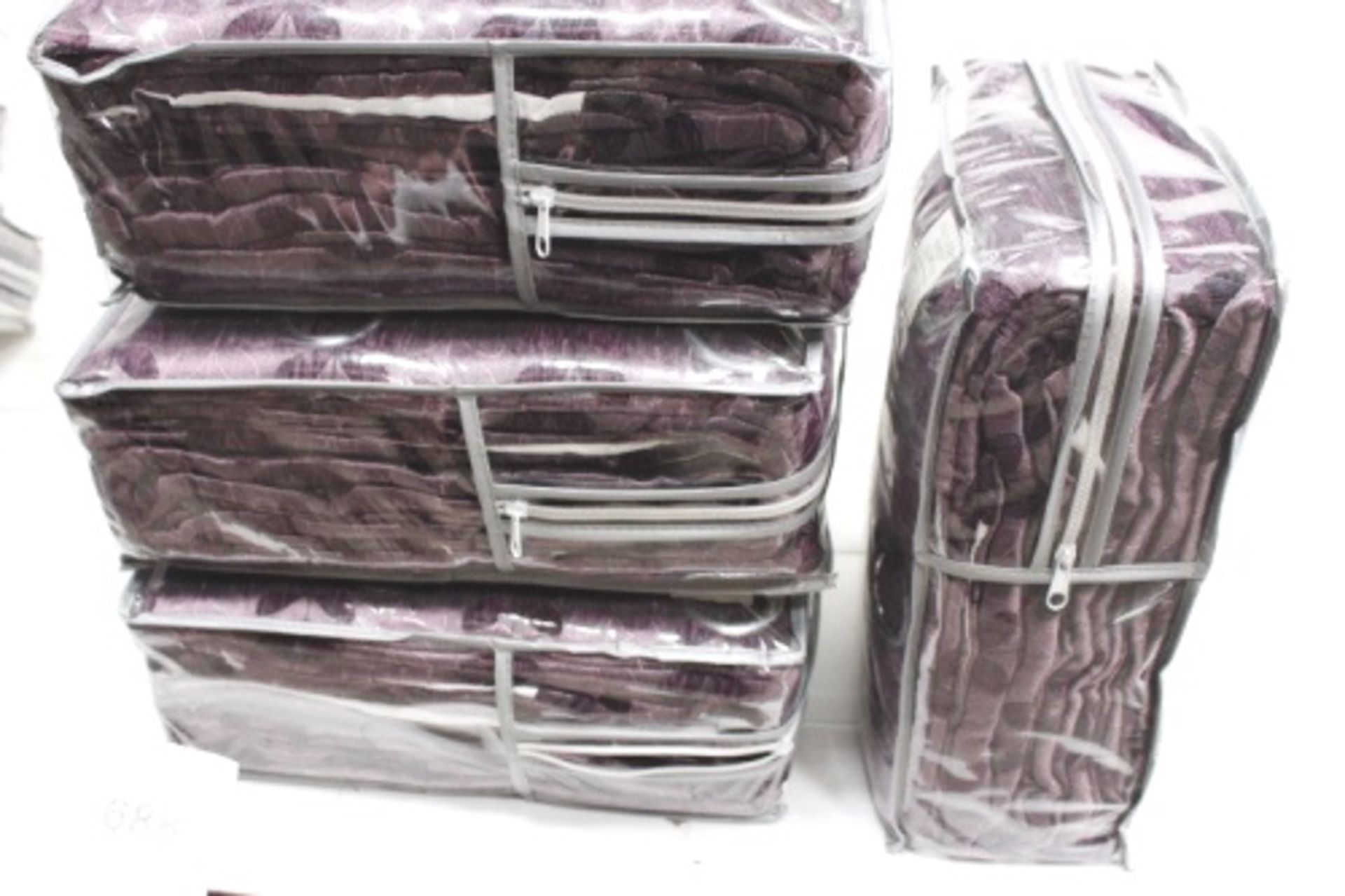 4 x Jeff Banks Home Alison Sierra RMC aubergine fully lined curtains, size 229 x 229cm - New in - Image 3 of 3