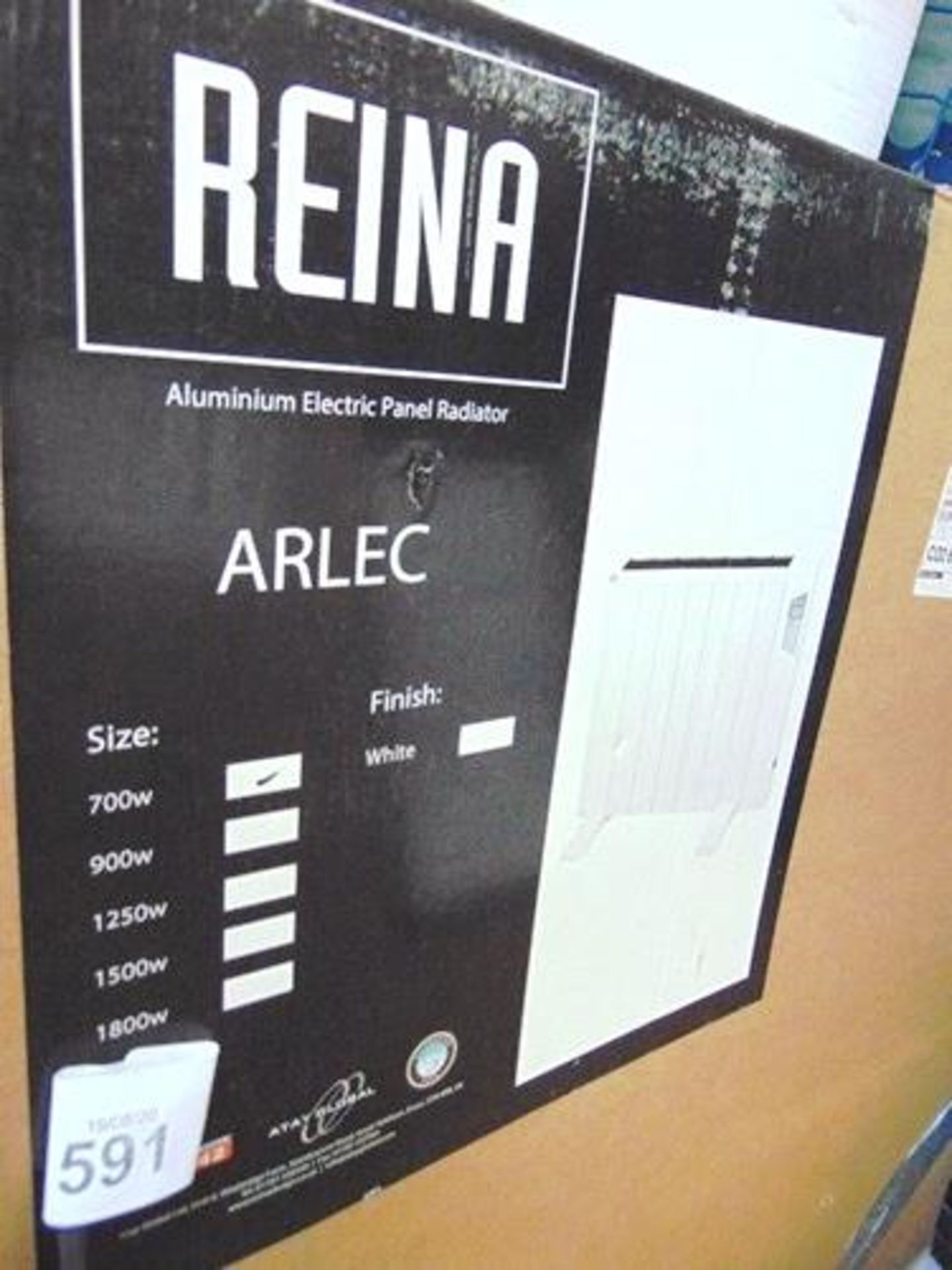 3 x Reina Arlec aluminium electric panel radiator, 700W, together with 1 x Zenox small radiator, - Image 2 of 4