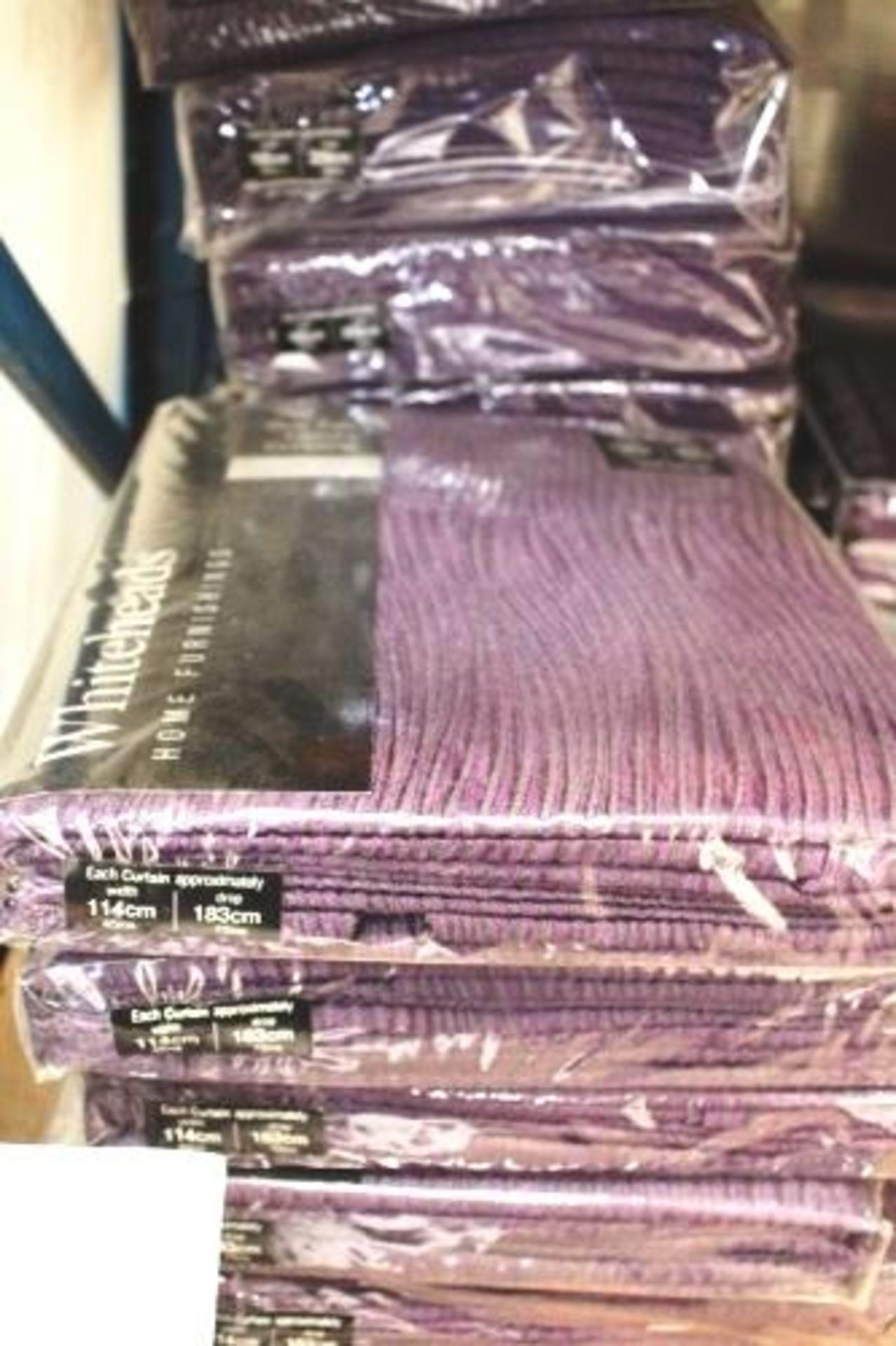 13 x pairs of Whiteheads amethyst ripple pencil pleat tape fully lined curtains, assorted sizes - - Image 2 of 3