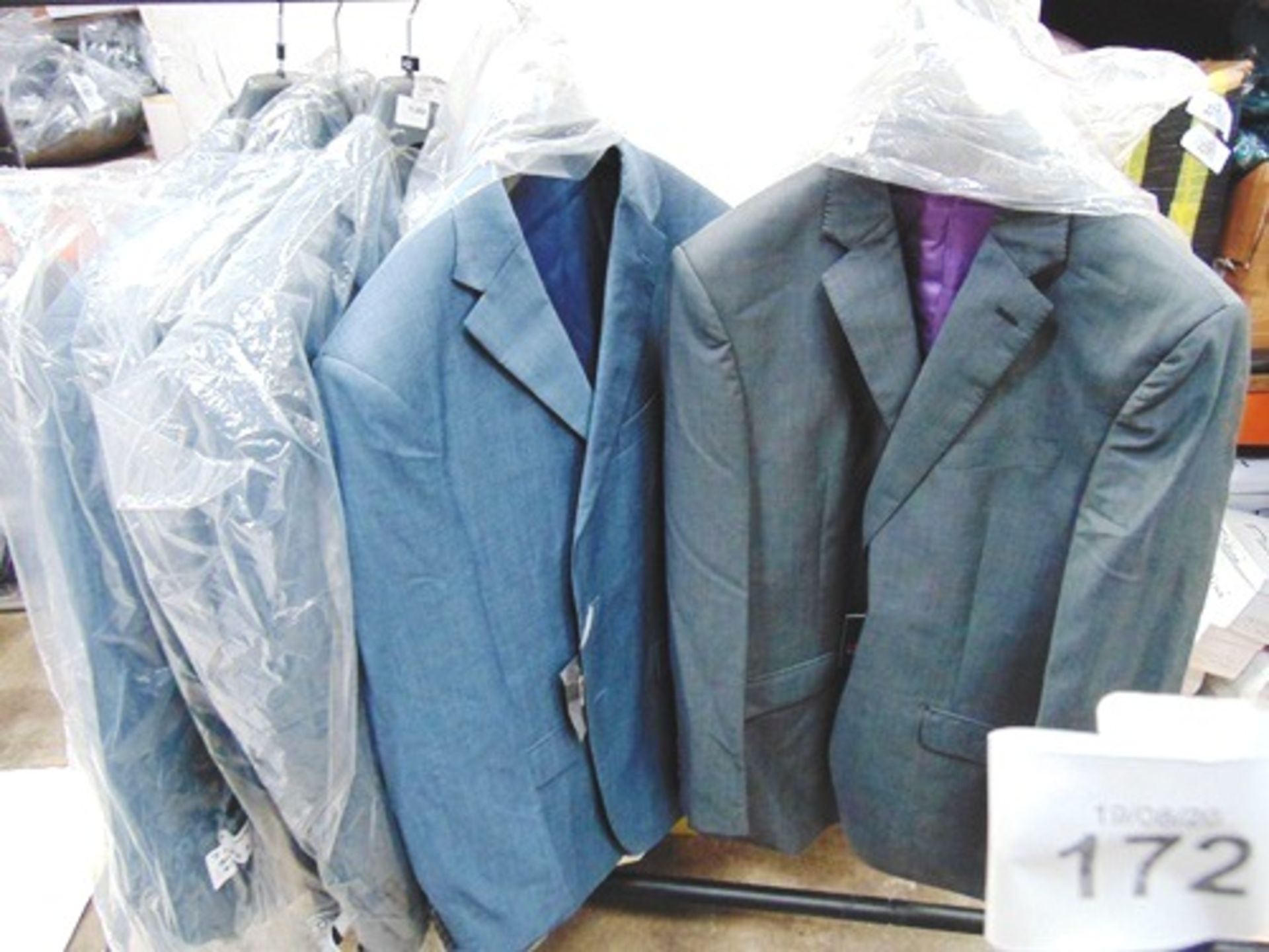 5 x John Lewis mohair suit jackets, 4 x blue and 1 x Mayfair grey, size 38 - 44- New (ESB10B)